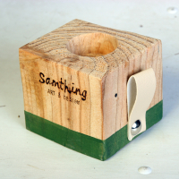 Waxinehouder van pallethout